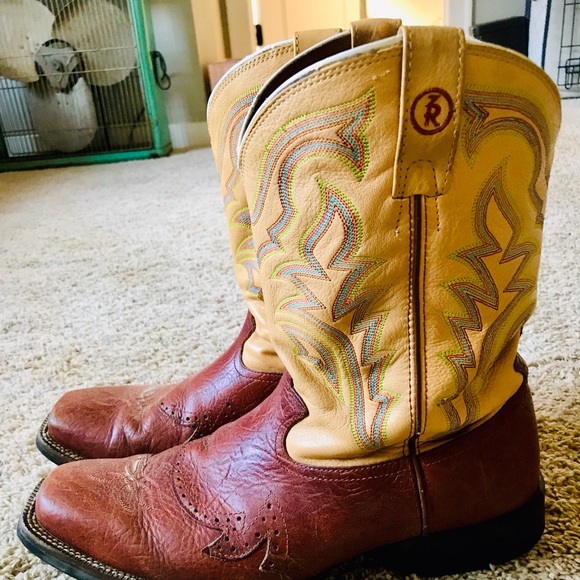 size 12ee Tony Llama square toe boots - Picture 2 of 6